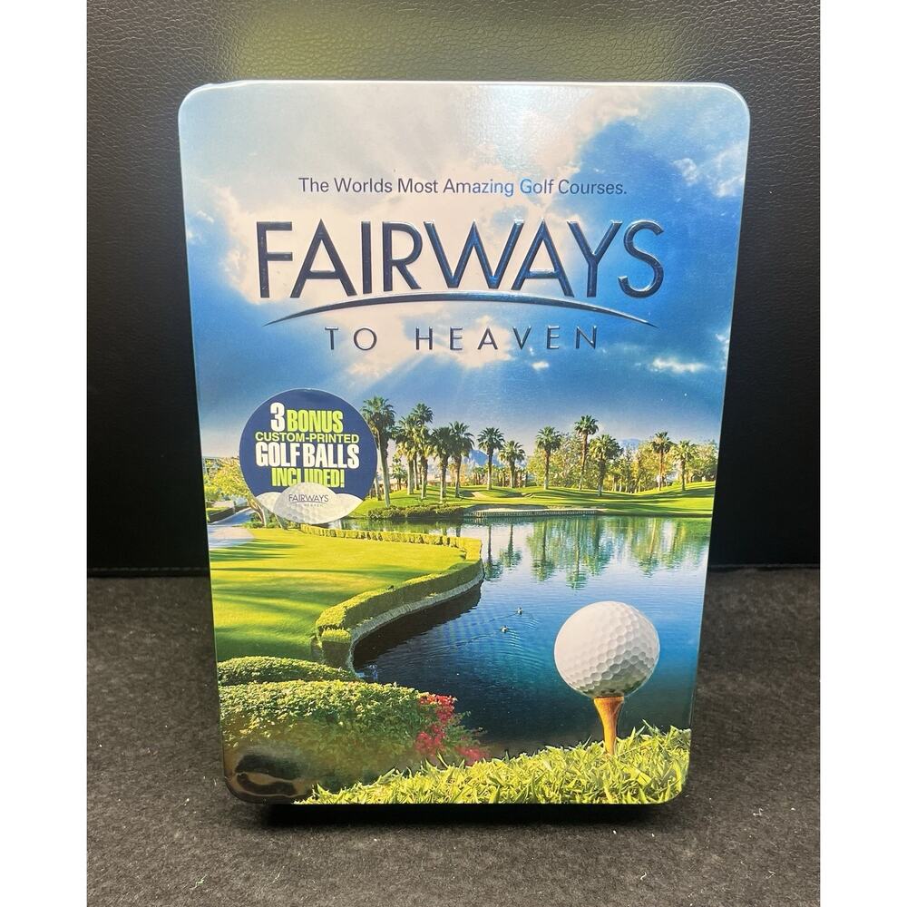 Fairways to Heaven (DVD, 2010,‎ 5-Disc Set, Tin Case) With 3 Custom Golf Balls